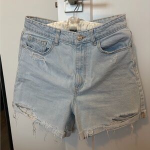 Zara High-Waisted Mom fit Denim Shorts -Size 28 (US6)